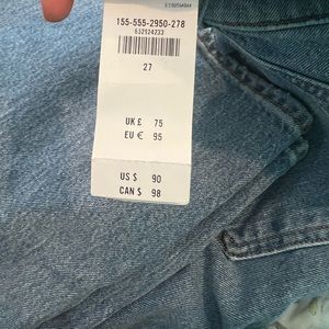 NWT Abercrombie & Fitch Vintage Denim High Rise 90s Relaxed Jean, size 27